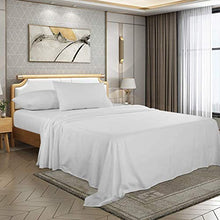 Load image into Gallery viewer, FAIRYLAND Queen Bed Sheets Set,Bed Sheet Set Soft Microfiber 4-Piece,16 Inch Deep Pocket Fitted Sheets,1800 Thread Count Sheets Series Wrinkle, Shrink, Fade, Stain Resistant (Queen-White)