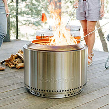 Load image into Gallery viewer, Solo Stove Yukon with Stand Fire Pit Combo Bundle - Largest 27 inch Wood Burning Smokeless Outdoor Firepit | Safe for Backyard Patio Deck or Camp with Stand | Portable Firepit with Stand