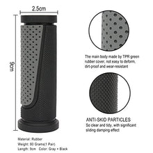 Load image into Gallery viewer, TOPCABIN 2X Short Mini Handlebar Bicycle Grips Fit Many Standard Bikes 90MM Length (Black + Grey)