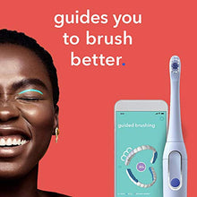 Load image into Gallery viewer, hum by Colgate Smart Battery Toothbrush Kit, Sonic Toothbrush with Travel Case and Replacement Head, Blue