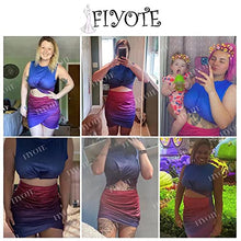 Load image into Gallery viewer, FIYOTE Womens Hollow Out Twist Bodycon Dresses Summer Casual Sleeveless Mini Dress Gradient Purple