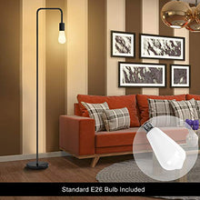 Load image into Gallery viewer, Industrial Floor Lamp - Floor Lamp with Eye Caring,LED Bulb Included, Led Floor Lamps for Bedroom, Floor Lamps for Living Room, in-Line On/Off Foot Switch,Matte Black