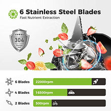 Load image into Gallery viewer, Portable Blender, Kollea Personal Size Blender for Shakes and Smoothies 18oz Smoothie Blender Juice Maker with 6 Blades, Travel Blender for Sports, Gym, Travel, Home, Office Use (Black)