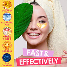 Load image into Gallery viewer, Cedlize Under Eye Collagen Patch, 24K GOLD ANTI-AGING MASK, Pads For Puffy Eyes & Bags, Dark Circles and Wrinkles, With Hyaluronic Acid, Hydrogel, Deep Moisturizing Improves Elasticity, 30 PAIRS
