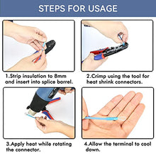 Load image into Gallery viewer, HKS 50 PCS Ring Terminals 1/4" Blue 16-14 AWG - M6 - Electrical Connectors - Heat Shrink Wire Connector Kit - Tinned Red Copper - Automotive Marine Ring Connectors - Waterproof and Insulated