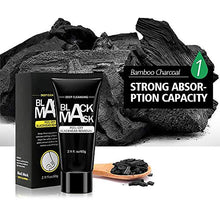 Load image into Gallery viewer, Blackhead Remover Mask Strips Peal off Black Mask Charcoal Mask for blackheads Bamboo Activated Charcoal Deep Cleansing,Pore Shrinking Facial Mask for Face and Nose