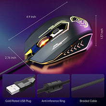 Load image into Gallery viewer, Gaming Mouse Wired, UHURU USB Computer Mice with 6 Programmable Buttons, 4 Adjustable DPI Up to 4800, 7 Backlight Modes Ergonomic RGB Gaming Mouse for Laptop PC Gamers