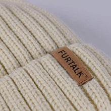 Load image into Gallery viewer, FURTALK Womens Winter Knitted Beanie Hat with Faux Fur Pom Warm Knit Skull Cap Beanie for Women