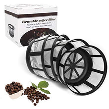 Load image into Gallery viewer, FIFOKICHO Reusable 8-12 Cup Basket Coffee Filter for Most Mr. Coffee and Black & Decker Regal and Procter Silex Coffee Makers BPA Free Dishwasher Safe ECO-Friendly 4 Packs