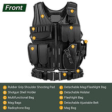 Load image into Gallery viewer, HUNTSEN Tactical Vest for Men Lightweight Adjustable Outdoor Training Breathable Vest for Adults with Detachable Belt