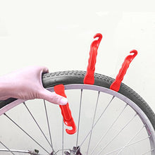 Load image into Gallery viewer, Bike Tire Lever - Red - Premium Hardened Plastic Levers to Repair Bicycle Tube - Must Have Tool Kit for Road Bicyclist - Set of 3