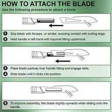 Load image into Gallery viewer, Pack of 15 Surgical Blades 10 and Stainless Steel Scalpel Handle, Size 10 Scalpel Blades with Handle, High Carbon Steel Dermablade Surgical 10 Blades with Stainless Steel Handle