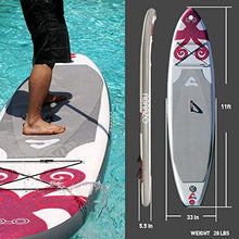 Load image into Gallery viewer, abrazo Inflatable Stand Up Paddle Board – Durable, Thick and Slip Resistant Inflatable Paddle Board with SUP Accessories, Includes Patch Repair Kit, Hand Pump, Ankle Cuff and Leash, and SUP Carry Bag