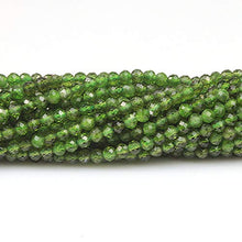 Load image into Gallery viewer, 【Stone Wholesale】ABT.2mm Green Diopside Natural Round Faceted Stone Beads Fine Gemstone Loose Beads DIY Accessories for Jewelry Necklace Bracelet Making