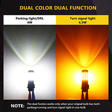 Load image into Gallery viewer, Phinlion Super Bright White Amber Dual Color Switchback 3157 3155 3057 3457 4157 LED Bulbs with Projector for Car Parking Turn Signal Lights