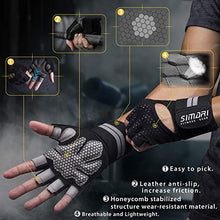 Load image into Gallery viewer, SIMARI Workout Gloves Men Women Full Finger Weight Lifting Gloves with Wrist Support for Gym Exercise Fitness Training Lifts Made of Microfiber and Spandex Fiber SMRG902
