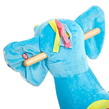 Load image into Gallery viewer, Livebest Baby Plush Rocking Horse Wooden Chair Rockers with Wheels,Seat Belt Kid Rocking Horse Chair/Outdoor Rocking Horse/Rocker/Animal Ride/Rocking Toy