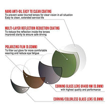 Load image into Gallery viewer, Bnus italy made corning real glass never scratch green mirror coating polarized Lens classic sunglasses for men womens shades (B7066 Shiny Black/Green Mirrored Polarized, Glass Lens)