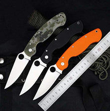 Load image into Gallery viewer, Ideale Outdoor Quality 9Cr18 Stainless Steel Folding Blade Knife Fishing Pocket Knife G10 Handle Black Knife Portable Survival Camping Tactical Clip Knife Collection EDC Tools with Gift Box New