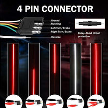Load image into Gallery viewer, LED Truck Tailgate Light Bar, Wayup 60 Inch Quad Row LED Truck Bed Light Strip with White Reverse, Red Brake/Running, Red Turn Signal/Double Flash Strobe Light for Trucks Pickup RV Van Dodge Ram