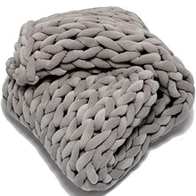 Load image into Gallery viewer, ColeyBear Weighted Chunky Knit Blanket for Home Decor, Bedroom Decor, and Boho Decor | Chunky Yarn Weighted Blankets 100% Guaranteed Not to Shed | Weighted Blanket | Queen Blanket 60" X 80"