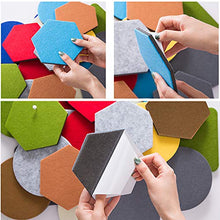 Load image into Gallery viewer, VANCORE Felt Tile Board Hexagon Push Pin Board for Wall Decor Self Adhesive Wall Bulletin Boards for Notes,Pictures,Photos,Memo, Office and Home Decor 5.1x5.8In, 8 Pcs/set