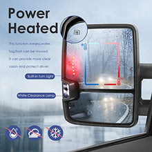 Load image into Gallery viewer, MOSTPLUS Power Heated Towing Mirrors Compatible with 2003 2004 2005 2006 Chevy Silverado Suburban Tahoe GMC Serria Yukon w/Sequential Turn Light, Clearance Lamp, White Running Light(Set of 2)-Chrome
