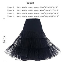 Load image into Gallery viewer, Retro Underskirt 50s 60s Swing Vintage Petticoat Net Skirts Wedding Crinoline Black S