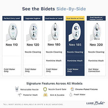 Load image into Gallery viewer, LUXE Bidet Neo 185 (Elite) Non-Electric Bidet Toilet Attachment w/ Self-cleaning Dual Nozzle and Easy Water Pressure Adjustment for Sanitary and Feminine Wash (White and White)