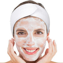 Load image into Gallery viewer, Spa Facial Headband Whaline Head Wrap Terry Cloth Headband 4 counts Stretch Towel for Bath, Makeup and Sport (White)