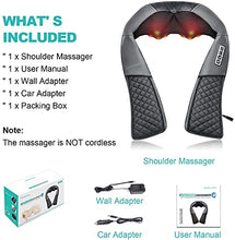 Load image into Gallery viewer, Medcursor Neck Shoulder Massager with Heat, Electric Shiatsu Back Massage Device, Portable Deep Tissue 3D Kneading Pillow for Muscle Pain Relief, Home, Office, Car Use - Ideal Gifts
