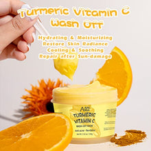 Load image into Gallery viewer, ANAIRUI Turmeric Vitamin C Wash-off Facial Mask, Hydrate & Glow Ice-Cream Mask, Hydrating, Revitalizing, Boost Radiance for Dry, Dull Skin, 3.52 oz