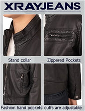 Load image into Gallery viewer, X RAY Kids Leather Jacket | Boys Leather Jacket | Boys Leather Jacket With Hood | Youth Leather Jacket , Black, Small