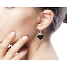 Load image into Gallery viewer, NOVICA Geometric Obsidian .925 Sterling Silver Dangle Earrings, Synthesis'