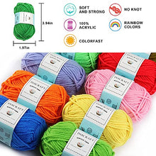 Load image into Gallery viewer, Inscraft 40 Pcs Crochet Yarn Kit, 1600 Yards 40 Colors Acrylic Yarn Skeins, Yarn for Crocheting & Knitting, Gift for Beginners and Adults