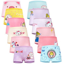 Load image into Gallery viewer, JackLoveBriefs Girls Boyshorts Underwear with 12 Packs Panties for Girls Blue(7-9T)