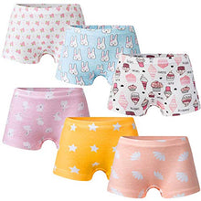 Load image into Gallery viewer, Growth Pal Little Girls' Shorts Panties Boyshort Briefs 6 Pack Soft 100% Cotton Underwear Toddler Undies-PJ24-130#
