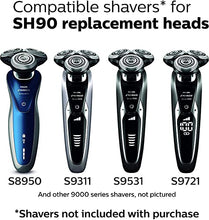 Load image into Gallery viewer, SH90 Replacement Heads for Philips Norelco Shaver Series 9000 ,Series 8000 & 8950,MultiPrecision Blades, Easy Cut and Installation.