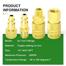Load image into Gallery viewer, Taisher Air Hose Fittings, 1/4''NPT Quick Connect Air Coupler and Plug Kit, I/M Type, 14 Pieces Air Compressor Accessories Fittings