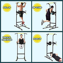 Load image into Gallery viewer, Doufit Power Tower Exercise Equipment, PT-01 Adjustable Power Tower Dip Station with Pull Up Bar for Home Gym, Heavy Duty Strength Training Workout Equipment