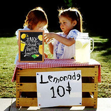 Load image into Gallery viewer, BESSO Chalkboard Signs – Stylish ProGrade Standing Deep Black Chalk Board 11 x 14 – Magnetic Rustic Slate Chalkboards Menu Board for Kitchen, Sign Board, or Sidewalk Sign. for Kids & Adults