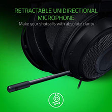 Load image into Gallery viewer, Razer Kraken Gaming Headset: Lightweight Aluminum Frame, Retractable Noise Isolating Microphone, For PC, PS4, PS5, Switch, Xbox One, Xbox Series X & S, Mobile, 3.5 mm Audio Jack, Black