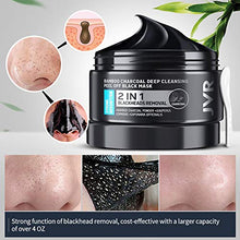 Load image into Gallery viewer, Peel Off Face Mask, JVR Blackhead Remover Mask for Men, Women, Charcoal Peel Off Black Mask, Facial Mask Purifying and Deep Cleansing for All Skin Types 4.23 OZ