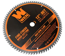 Load image into Gallery viewer, WEN BL1280 12-Inch 80-Tooth Fine-Finish Professional Woodworking Saw Blade for Miter Saws and Table Saws