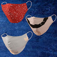 Load image into Gallery viewer, Touchstone 3 Layer Cotton face mask Reusable Washable Small Size (Pack of 3). Red Blue Grey Black