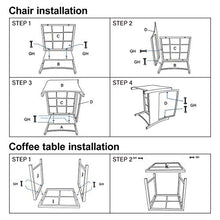 Load image into Gallery viewer, Pamapic 5 Pieces Wicker Patio Furniture Set Outdoor Patio Chairs with Ottomans