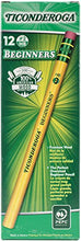Load image into Gallery viewer, Ticonderoga Beginner Pencils, Wood-Cased #2 HB Soft, With Eraser, Yellow, 12-Pack (13308)