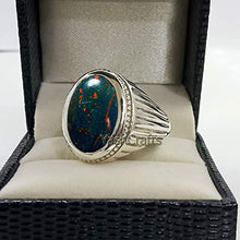 Load image into Gallery viewer, Blood Stone Gemstone 925 Sterling Silver Jewelry Natural Gemstone Ring, Big BloodStone Ring, Big Boys Ring, Mens Blood Stone Ring, Gift For Husband Father Brother, Unique Gift For Men's Christmas Gift