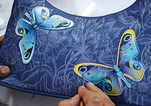 Load image into Gallery viewer, Anuschka Women’s Genuine Leather Classic Work Tote - Hand Painted Exterior - Garden of Delights
