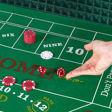 Load image into Gallery viewer, Casino Game Night | 4-in-1 Gambling Game Felts | Texas Hold 'Em, Blackjack, Roulette, Craps | Felts Only